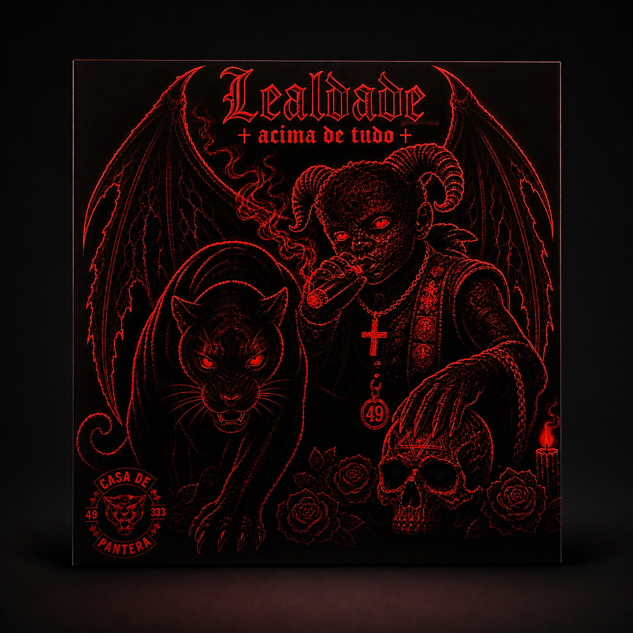 Azulejo Personalizado - Angelito Negro "Lealdade Acima de Tudo"